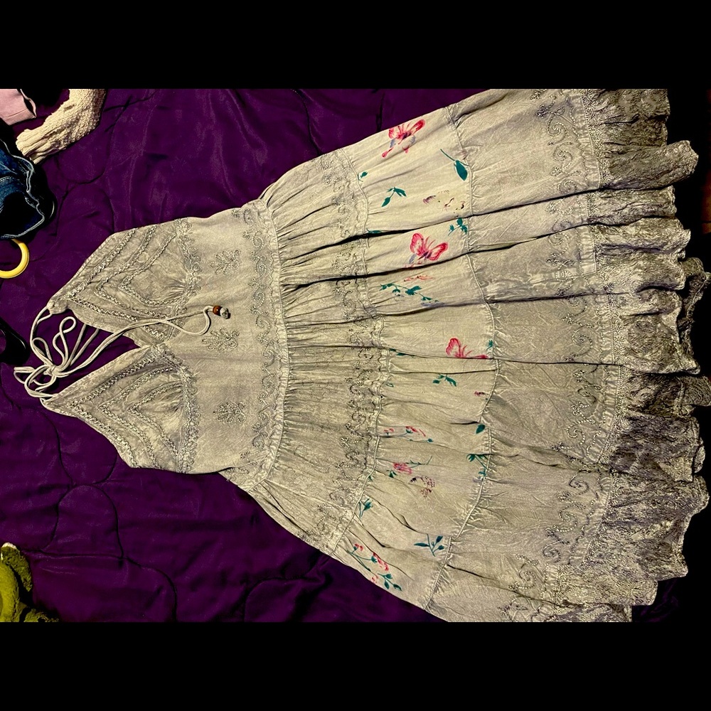 New with tags grey dress with flowers